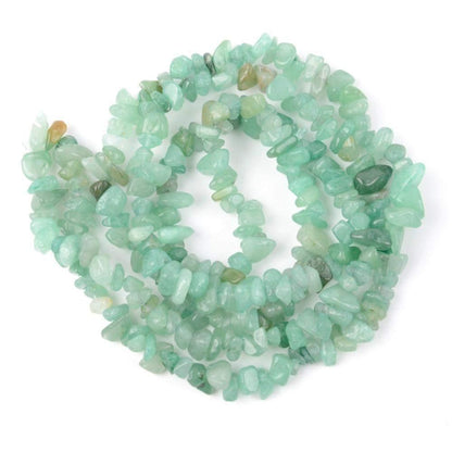 Natural Green Aventurine Chip Beads, 5~8mm 34 Inc strand 