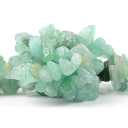 Natural Green Aventurine Chip Beads, 5~8mm 34 Inc strand 