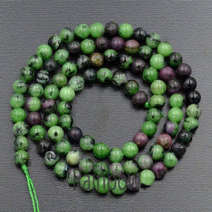 Natural Green Purple Ruby Zoisite beads, 4mm 6mm 8mm 10mm semi-precious Gemstone Beads, Stone Round Natural Beads, 