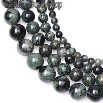 Natural Kambaba Jasper Rhyolite Round Beads, 4-12mm, 15.5'' strand 