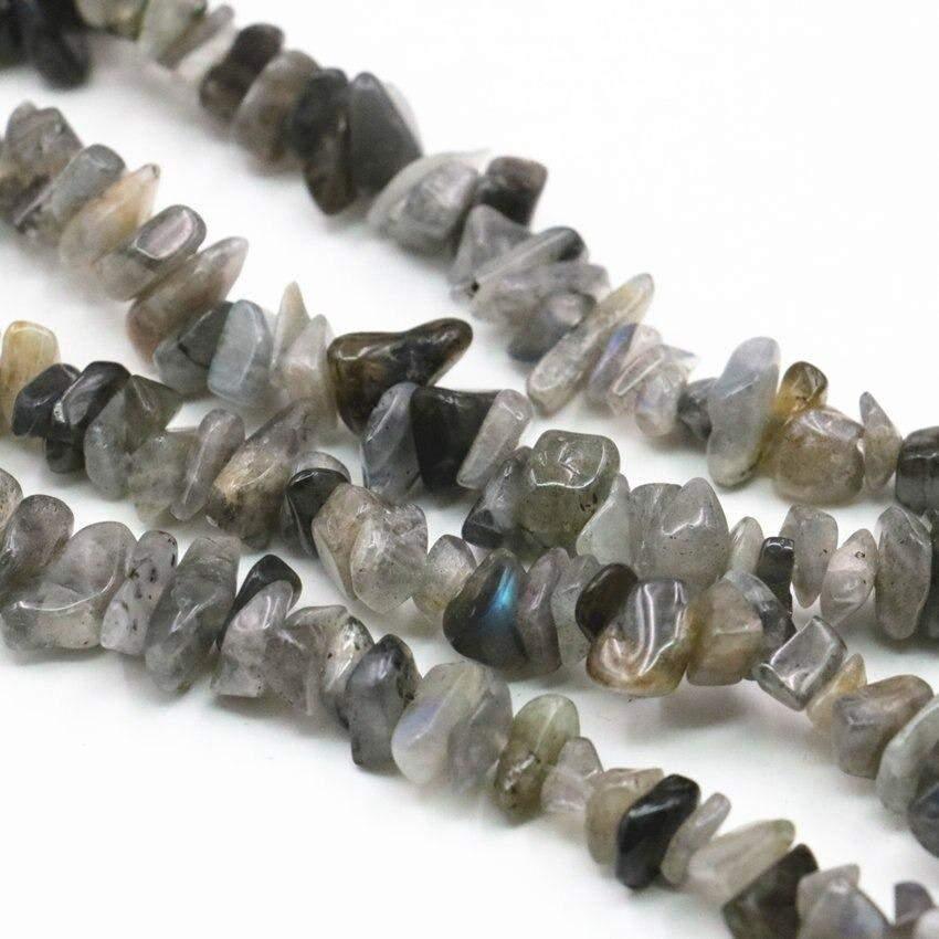 Natural Labradorite Chip Beads, Gemstone Spacer, 5~8mm 34 Inc per strand 