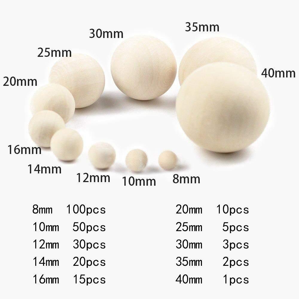 DIY Natural Wood Charm Round Beads 4-30mm Spacer Wooden Beads Eco