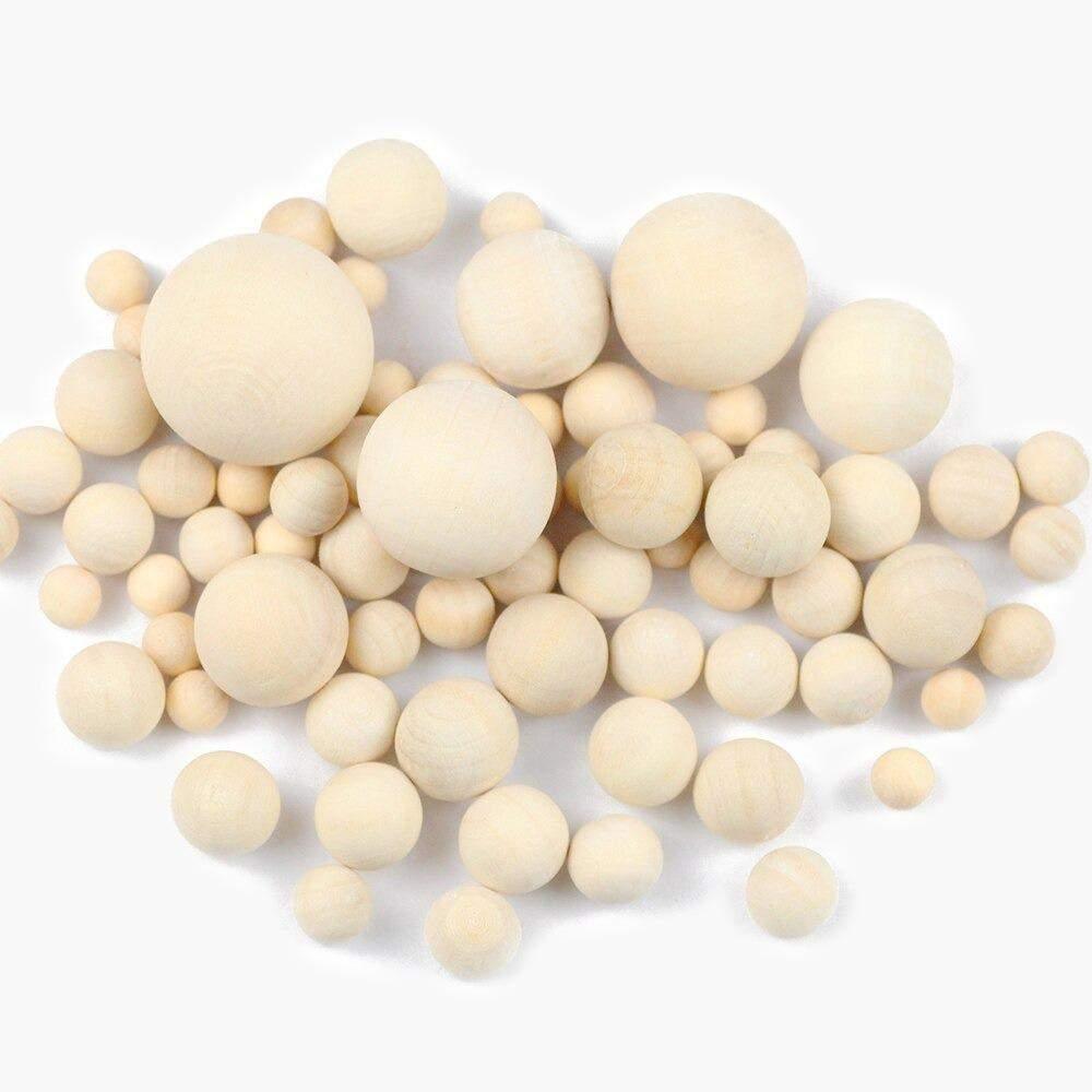 Natural large Wood Round Ball Beads, No Hole, for macrame, Eco-Friendly (Natural Color) Jewelry Beads 8/10/12/14/16/20/25/30/35/40mm 
