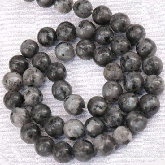 Natural Larvikite Labradorite Beads, Round Gemstone 4-14mm, 15.5'' strand 