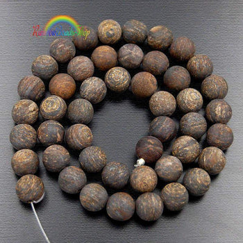 Natural Matte Brown Bronzite Beads, size 6-8mm, 15.5'' inch strand 