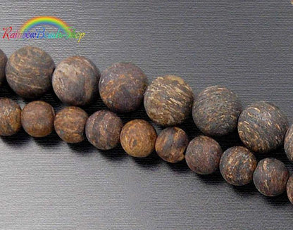 Natural Matte Brown Bronzite Beads, size 6-8mm, 15.5'' inch strand 