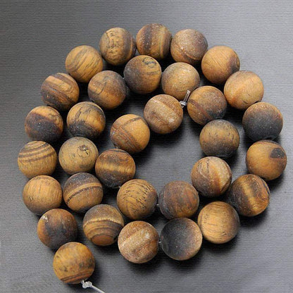 Natural Matte Brown Yellow Tiger Eye Beads, Gemstone Beads  Jewelry Round Stone Beads 4mm 6mm 8mm 10mm 12mm, 15''5 strand 