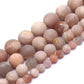 Natural Matte Frosted goldstone Sunstone Beads, 4-10mm 15.5'' inch strand 