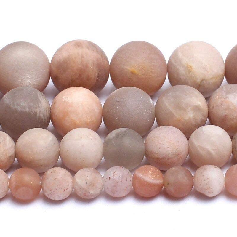 Natural Matte Frosted goldstone Sunstone Beads, 4-10mm 15.5'' inch strand 