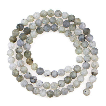 Natural Matte Frosted Labradorite Blue Rainbow Flesh Beads, Dark Moonstone Gemstone 4-12mm, 15.5'' strand 