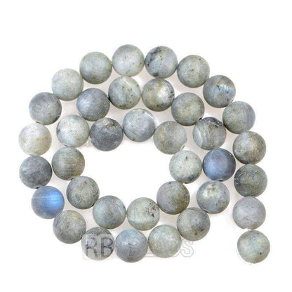 Natural Matte Frosted Labradorite Blue Rainbow Flesh Beads, Dark Moonstone Gemstone 4-12mm, 15.5'' strand 