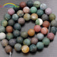 Natural Matte Indian Agate beads,  4-12mm round, 15.5'' inch strand 