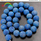 Natural Matte Lapis Lazuli Beads, Round Gemstone 4-12mm, 15.5'' strand 