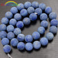 Natural Matte Lapis Lazuli Beads, Round Gemstone 4-12mm, 15.5'' strand 