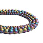 Natural Matte Multi Color Hematite Beads, Round, 15.5'' inch strand 