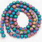 Natural Matte Multi Color Hematite Beads, Round, 15.5'' inch strand 