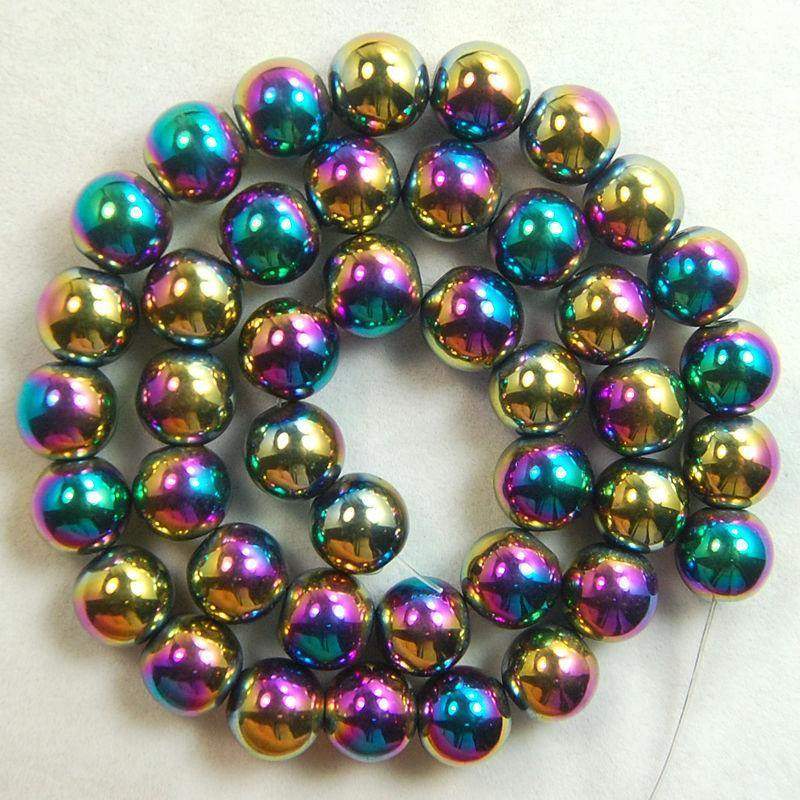 Natural Multi Color Hematite Beads, 2-10mm  Round   15.5''' full strand 