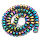 Natural Multicolor Hematite Rondelle Beads,  2-10mm  16'' strand 