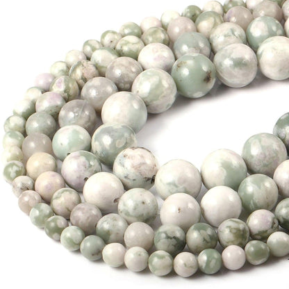 Natural Peace Green Jade Beads, 4-10mm 15.5'' full strand 