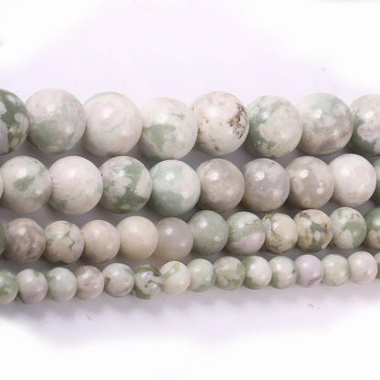 Natural Peace Green Jade Beads, 4-10mm 15.5'' full strand 