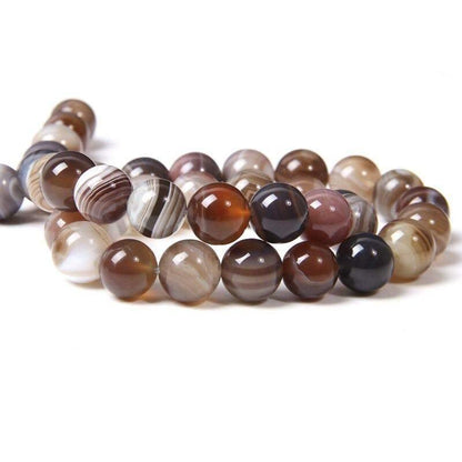 Natural Persian Botswana Agate Beads, 4-16mm round, 15.5'' inch strand 