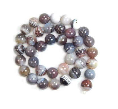 Natural Persian Botswana Agate Beads, 4-16mm round, 15.5'' inch strand 