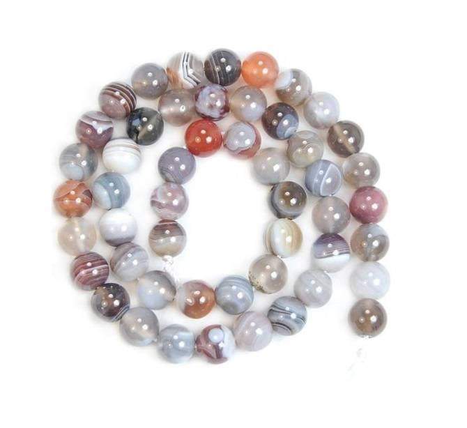 Natural Persian Botswana Agate Beads, 4-16mm round, 15.5'' inch strand 