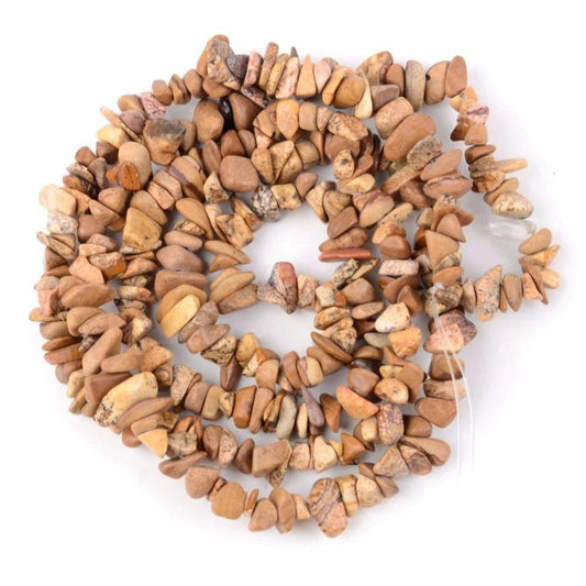 Natural Picture Jasper Chip Beads, 5~8mm 34 Inc per strand 