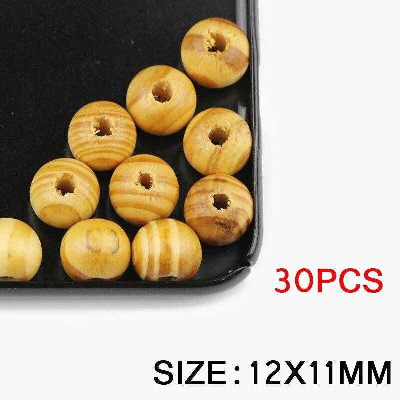 Natural Pine Wood Beads Round Craft Loose Beads for DIY Handmade 6/8/10/12/14MM 