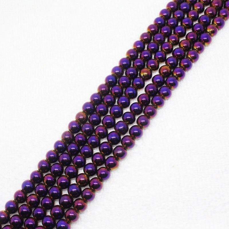 Natural Purple Hematite Beads, 2-10mm  Round  15.5''' full strand 