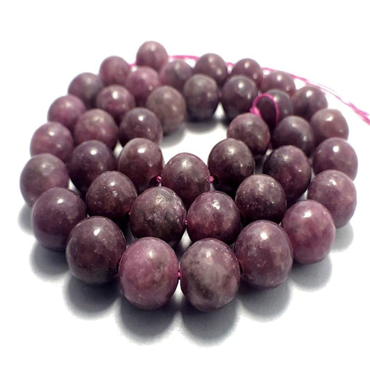 Natural Purple Lepidolite beads, Gemstone, 15''5 strand 4-12mm 