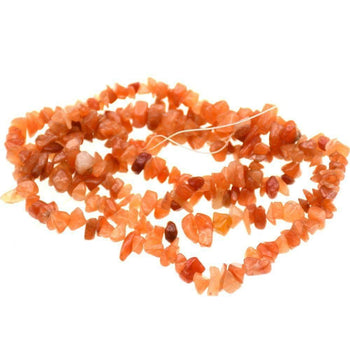Natural Red Chip Aventurine Beads, 5~8mm, 34 Inch strand 
