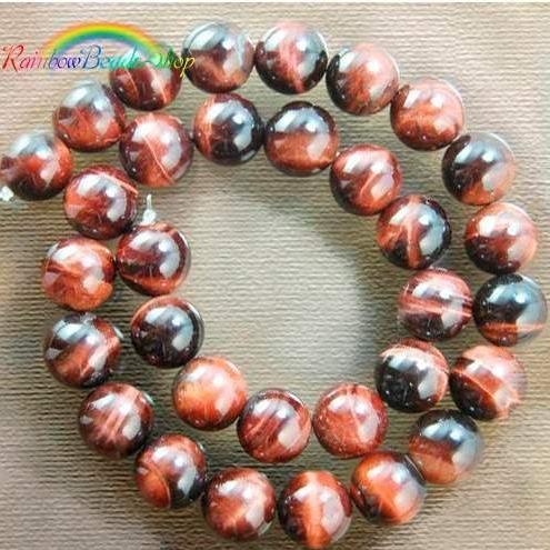 Natural Red Tiger Eye Beads, Gemstone Beads, Jewelry Round Spacer Stone Beads, 4mm 6mm 8mm 10mm 12mm 14mm, 15'' strand 