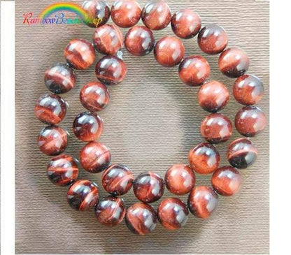 Natural Red Tiger Eye Beads, Gemstone Beads, Jewelry Round Spacer Stone Beads, 4mm 6mm 8mm 10mm 12mm 14mm, 15'' strand 