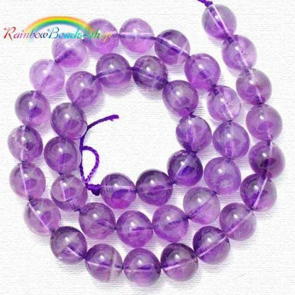 Natural Round Amethyst Beads, Grade AAA, Size 4-10mm, 15.5 inch strand 