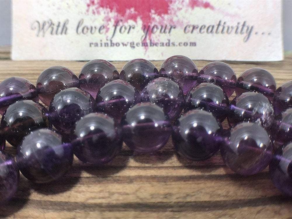 Natural Round Amethyst Beads, Size 2-12 mm, 15.5 inch strand 