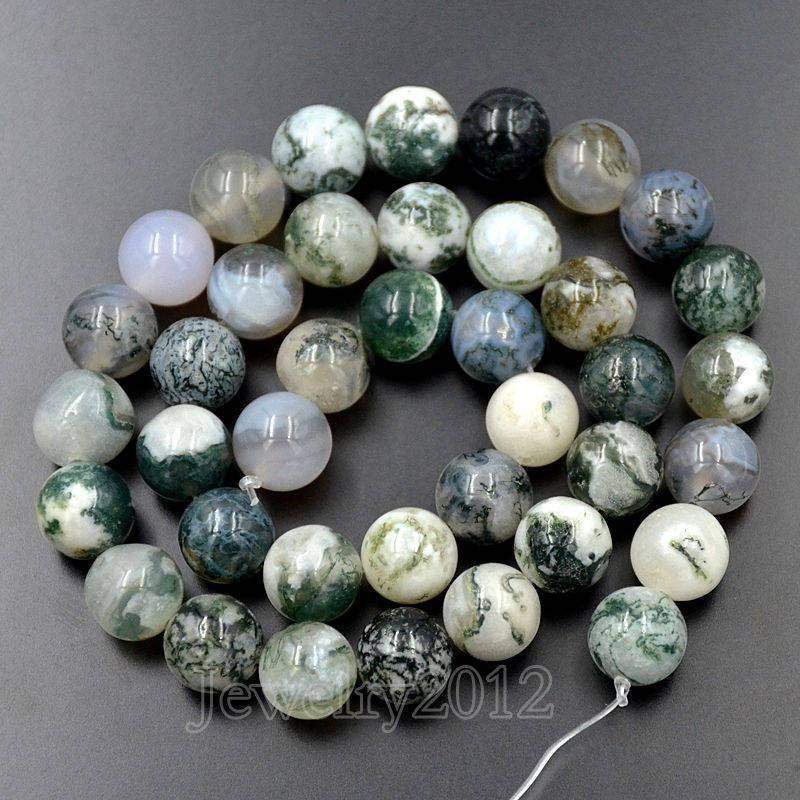 Natural Round Tree Agate Beads, 4-10mm, 15.5'' inch strand 