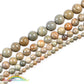 Natural Silver Leaf Jasper Round beads, 4-12mm, 15.5'' strand 