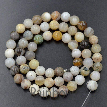 Naturel Bamboo Leaf Agate beads, 4-10mm, 15.5'' inch strand 