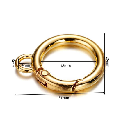 O Ring Spring Clasps With Hole 