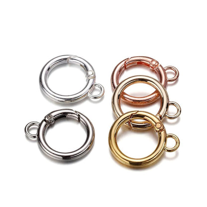 O Ring Spring Clasps With Hole 