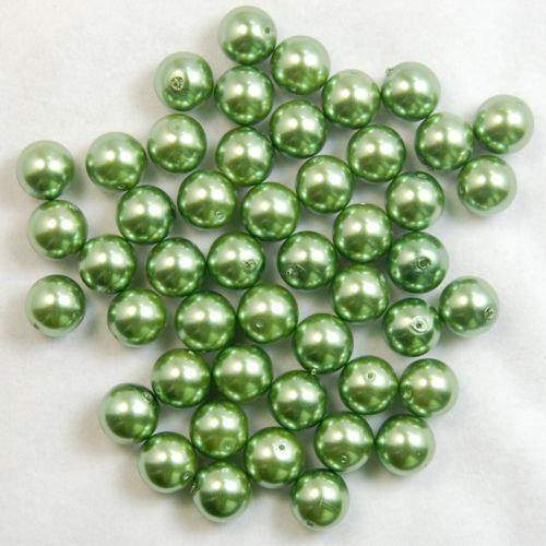 Olive Green Czech Glass Pearl Round Beads, 100pcs - 3mm 4mm 6mm 8mm 10mm 12mm 14mm, Opaqu loose beads For jewelry making and beading 