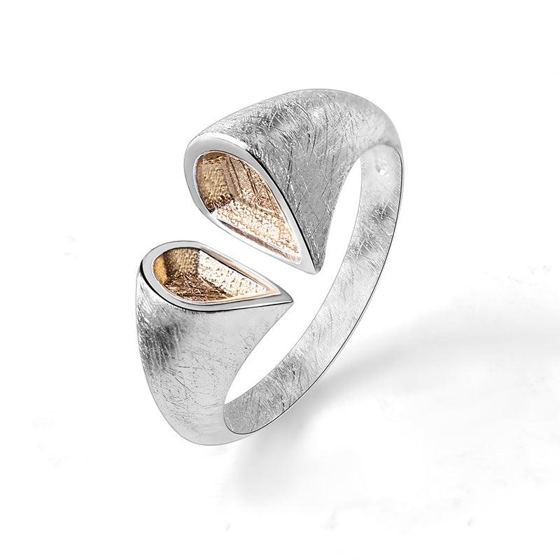 Open Heart Ring, 925 Sterling Silver 
