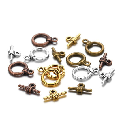 OT Clasps, Antique Smooth Round, 20pcs 