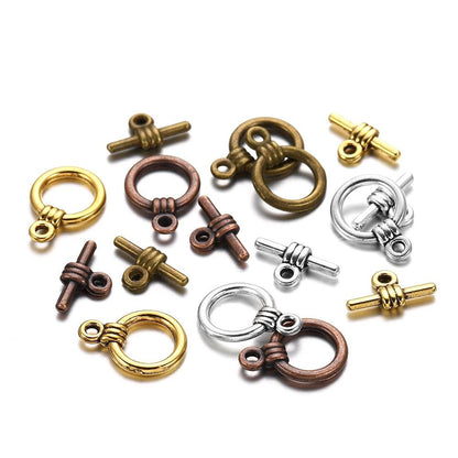 OT Clasps, Antique Smooth Round, 20pcs 