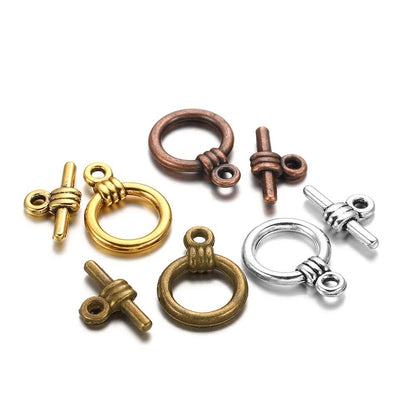 OT Clasps, Antique Smooth Round, 20pcs 