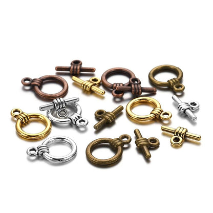 OT Clasps, Antique Smooth Round, 20pcs 