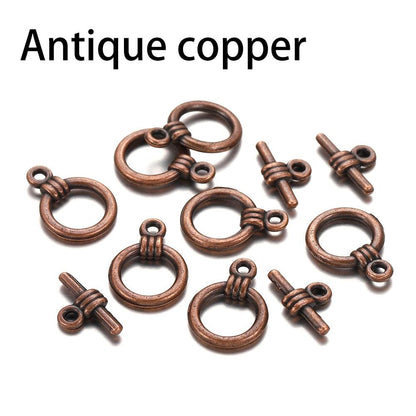 OT Clasps, Antique Smooth Round, 20pcs 