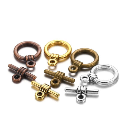 OT Clasps, Antique Smooth Round, 20pcs 