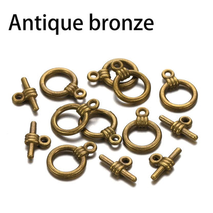 OT Clasps, Antique Smooth Round, 20pcs 